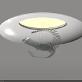 Modern Circular Chandelier with Spiral Transparent Decor and Minimalist Design