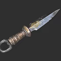 Flying Knife Dart Dark Weapon Cold Weapon PBR Material Next Generation Long Range Weapon Dagger Knife Ancient Weapon Ninja Dart Shuriken 3d model