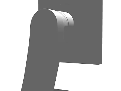 Modern Curved Metal Faucet Design For Contemporary Bathroom And Kitchen 3d model