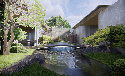 Waterscape of Modern Landscape Community 3d model