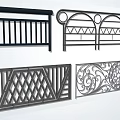 Different Styles Of Railings With Decorative Geometric Patterns And Ornate Designs