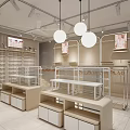 Modern Clothing Store Interior With Colorful Wall Panels Open Shelves And Bright Lighting