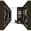 Modern Wardrobe Interior Design With Hanging Rods Shelves And Storage Compartments