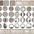 Hollow Window Hollow Window Lattice Carved Window Pane Lattice Window 3d model