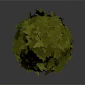 Green Leafy Plant Sphere With Fresh Round Decorative Foliage Design