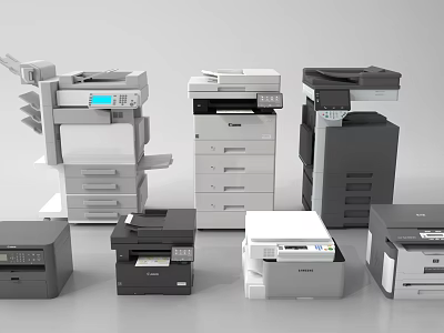 Printer Copier Fax Machine Office Supplies 3d model