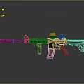 Modern Tactical Assault Rifle With Black Tan Finish Scope And Magazine