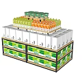 Showcase Shelf Display Stack Head Bulk Stack Head Promotion Display Rack Promotion Stack Head Supermarket Shelf Snack Stack Scene Stack 3d model