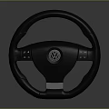 Black Leather Volkswagen Steering Wheel With Control Buttons For Household Use