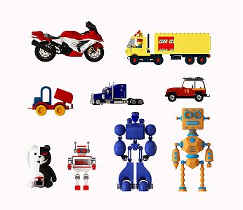 Modern toy children's toy combination 3d model