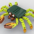 LEGO toy crab sea crab hairy crab king crab seafood animal 3d model