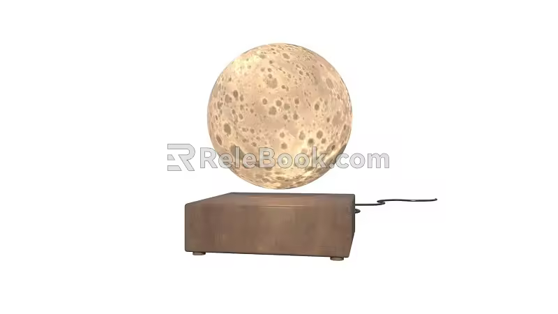 Table lamp lunar suspension lamp 3d model