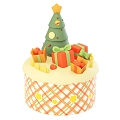 Birthday Cake Christmas Cake Christmas Elements Christmas Tree Gifts 3d model