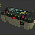 Modern Household Storage Box With Black And Beige Design Red Accents And Labels