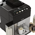 Siemens Coffee Machine With Coffee Beans Milk Bottle And Cups 3d model