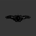 Game Movie Character In Black Tactical Gear With Helmet And Chest Emblem Design