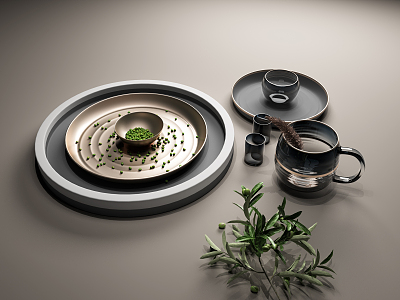 Modern Tableware 3d model