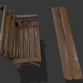 Natural Wooden Table and Chair Set with Simple Design for Home Living Space