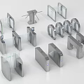 Different Types of Turnstiles Including Tripod Swing Flap Gates for Public Facilities