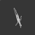 Fantasy Decorative Sword With Blue Glowing Blade Ornate Hilt And Intricate Patterns Design
