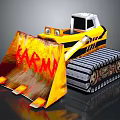 Yellow Bulldozer Featuring FARMA Lettering On Blade Grey Tracks And Black Yellow Body