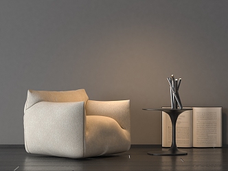 Modern Gervasoni Single Sofa Lazy Sofa Floor Lamp Side 3d model