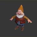 Joyful Gnome Game Movie Character With Orange Hat White Beard Red Vest And Outstretched Arms