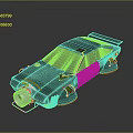 Futuristic Concept Car Design With Sleek Metallic Body And Aerodynamic Features
