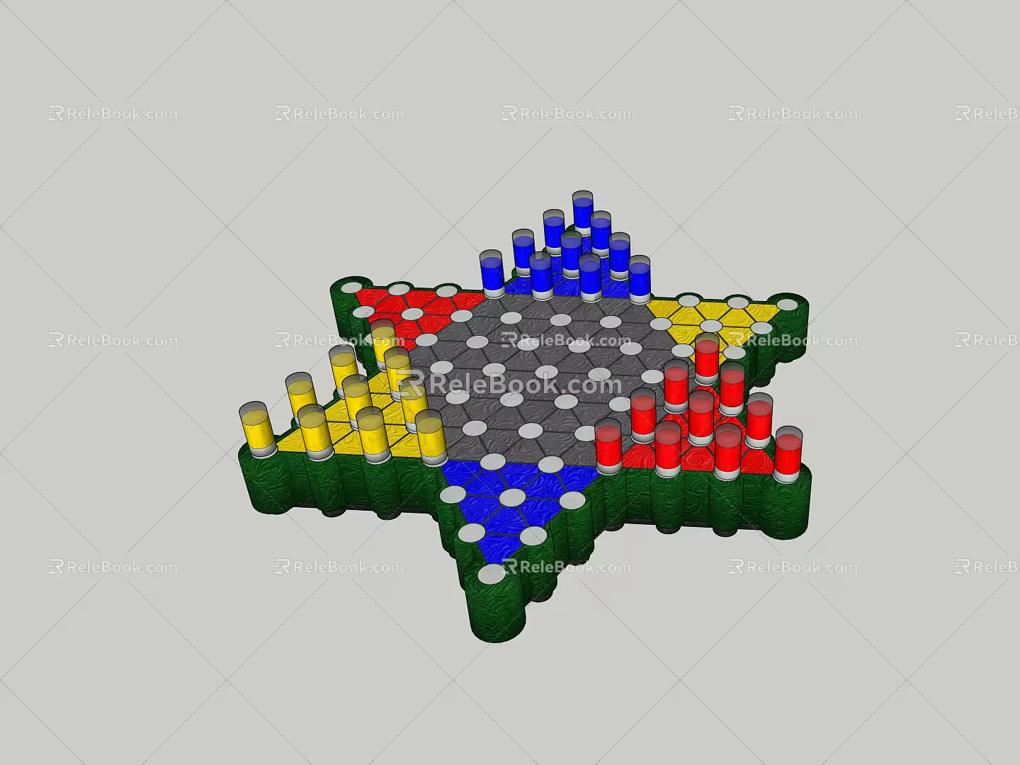 Modern Checkers 3d model