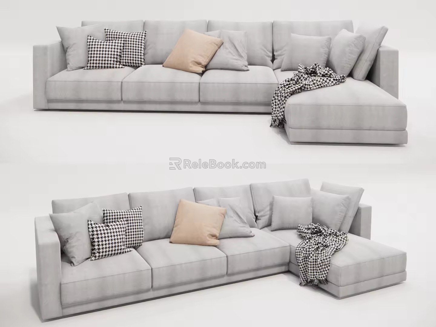 Modern corner sofa multiplayer sofa 3d model