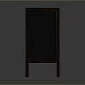 Stylish Standing Hanging Blackboard with Wooden Frame and Orange Trim Edges
