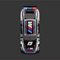 BMW Race Car Featuring BMW POWER Logo Number 55 And Colorful Stripes 3d model