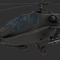 Military Attack Helicopter Weapon System Featuring Missile Pods And Rotors