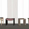 New Chinese Stool Combination 3d model