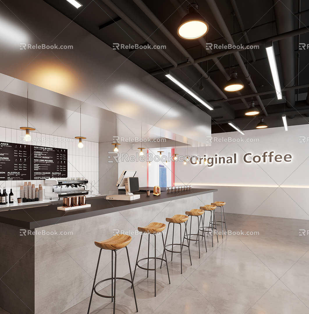 Industrial LOFT Cafe 3d model