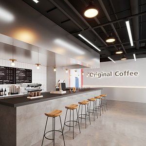 Industrial LOFT Cafe 3d model