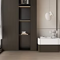 Modern Elegant Bedroom Interior Design With Bed Nightstand Pendant Lights And Window Blinds