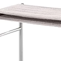 Modern Side Table Featuring Metal Frame And Light Colored Top