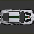 Bentley Racing Car With White Green Stripes Number 8 And Total 111 Logo Rear Wing