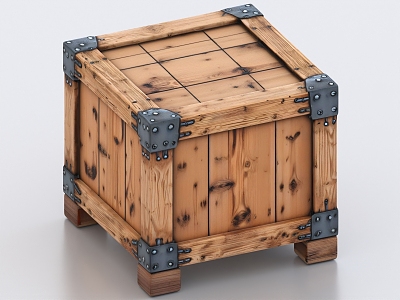 Wooden box, wooden packing box, express box, logistics box 3d model