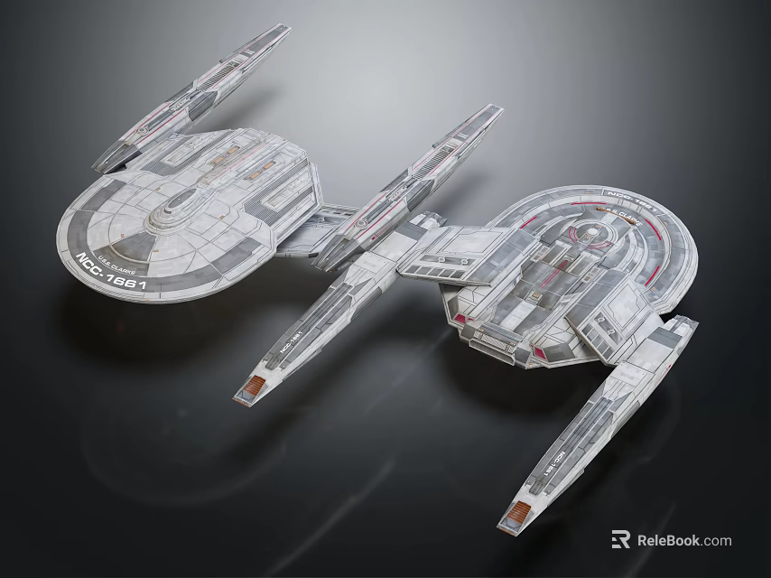 Two Transparent Futuristic Spaceship Models With Sleek Design On Black Background 3d model 