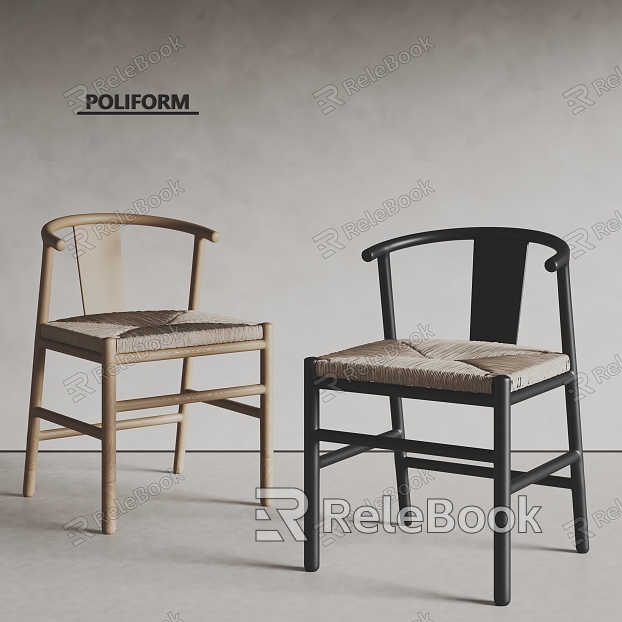 poliform Silent Wind Dining Chair Solid Wood Dining Chair model