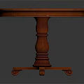 Traditional Round Wooden Table With Central Pedestal Base And Classic Design