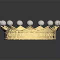 Luxury Gold Crown Jewelry With Shiny White Beads And Elegant Design