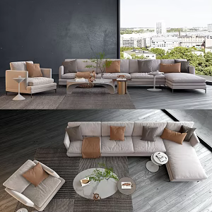 Modern Sofa Coffee Table Combination Sofa Coffee Table 3d model