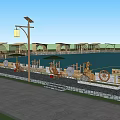 Tranquil Garden Landscape Featuring Lake Wooden Pavilions Seating Areas Stone Mill And Flower Beds