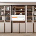 Modern bookcase 3d model