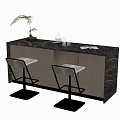 Nakajima Bar Chair Combination 3d model
