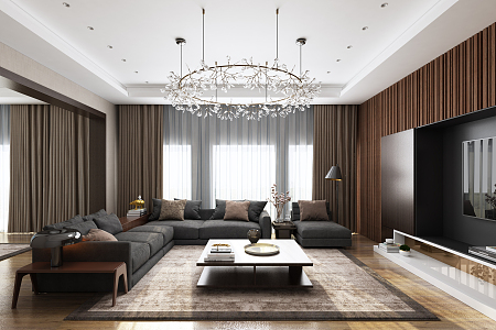 Modern Living Room Simple Living Room 3d model