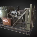 Industrial Diesel Generator Equipment With Green Housing Brown Component KNECHT D481 Label And Metal Structure